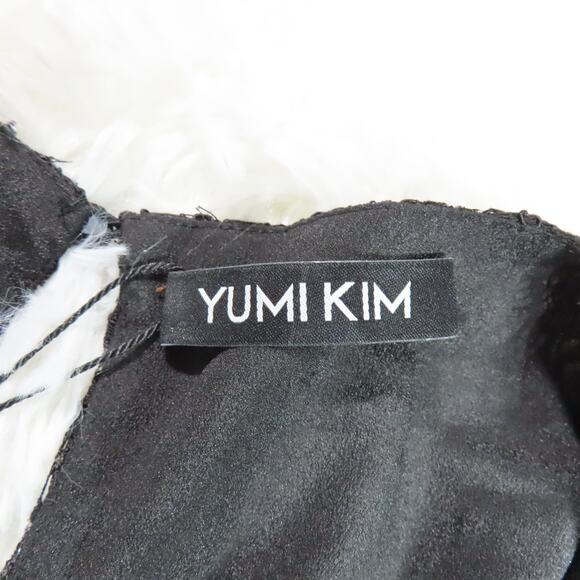 Yumi Kim Alicia Black Pixie Eyelet Lined Puffy Short Sleeve Flounce Dress Small - Picture 9 of 9